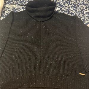 Women’s Michael Kores  Black Turtleneck Rib Knit Sweater